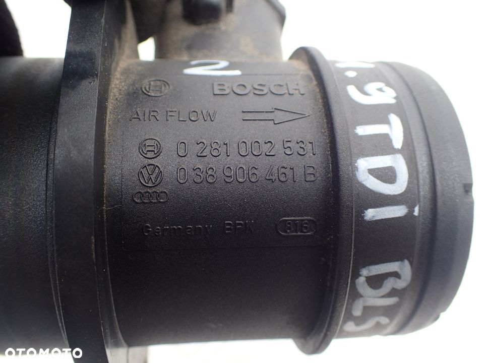 VW AUDI SEAT 1.9TDI PRZEPŁYWOMIERZ 038906461B 0281002531 - 2
