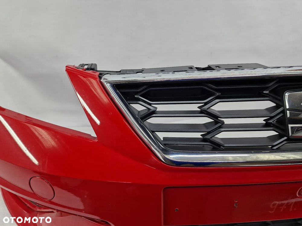 SEAT LEON 3 III 5F0 LIFT FR 16- KOMPLETNY ZDERZAK PRZEDNI PRZÓD + GRILL + KRATKA ŚRODKOWA , ŁADNY , KOLOR CZERWONY , NR 5F0807221AB / 5F0807221AJ , NR AUKCJI NZ971 - 16