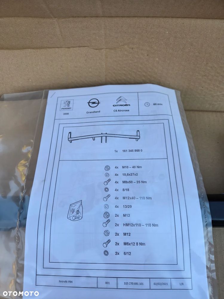 Nowy Kompletne haki holownicze (belka + kula) - 615 PLN