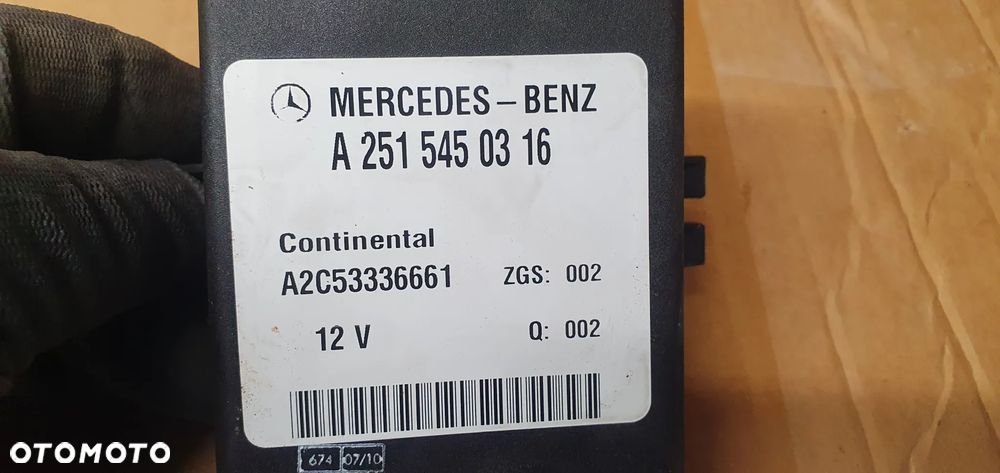 Moduł sterownik zawieszenia Airmatic Mercedes R-Klasa W251 A2515450316 - 5