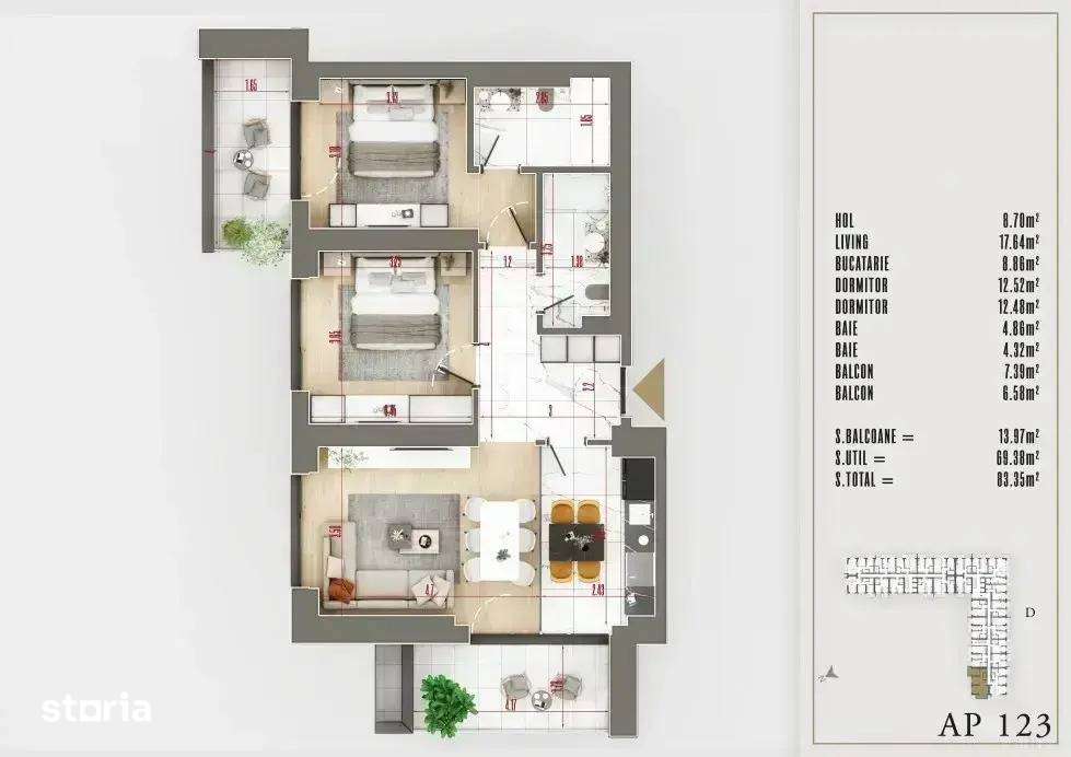 Mutare Rapida Apartament Premium 3 Camere Decomandat Sector 3 Deosebit — fotografia 3