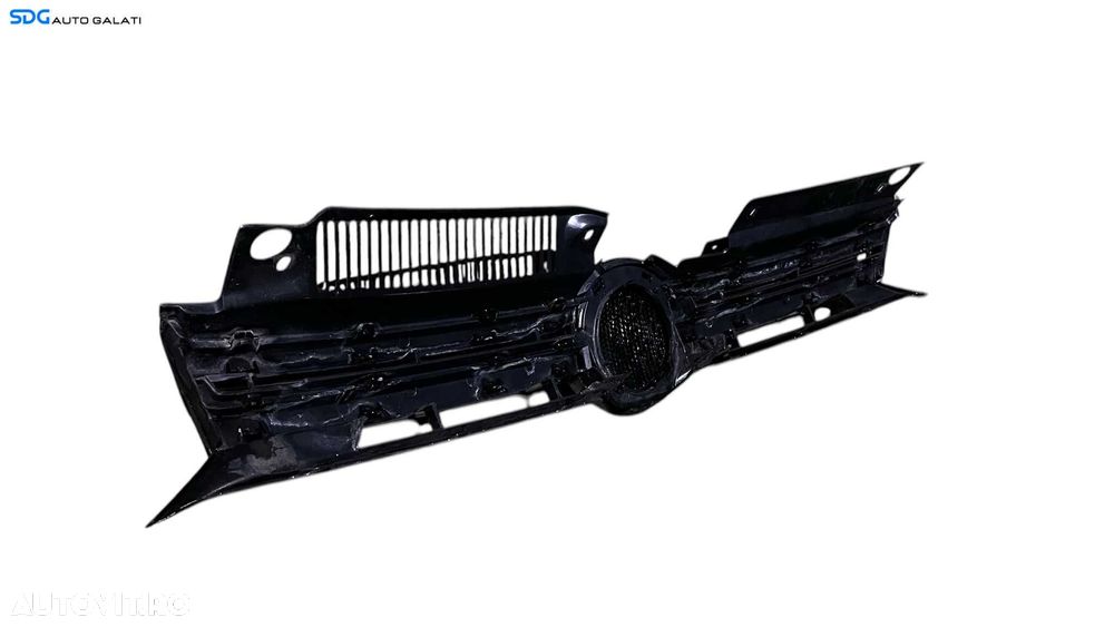 Grila Centrala cu Emblema Sigla de pe Bara Spoiler Fata Volkswagen Golf 6 2008 - 2013 Cod 5K0853653 5K0853651AF [L5345] - 4
