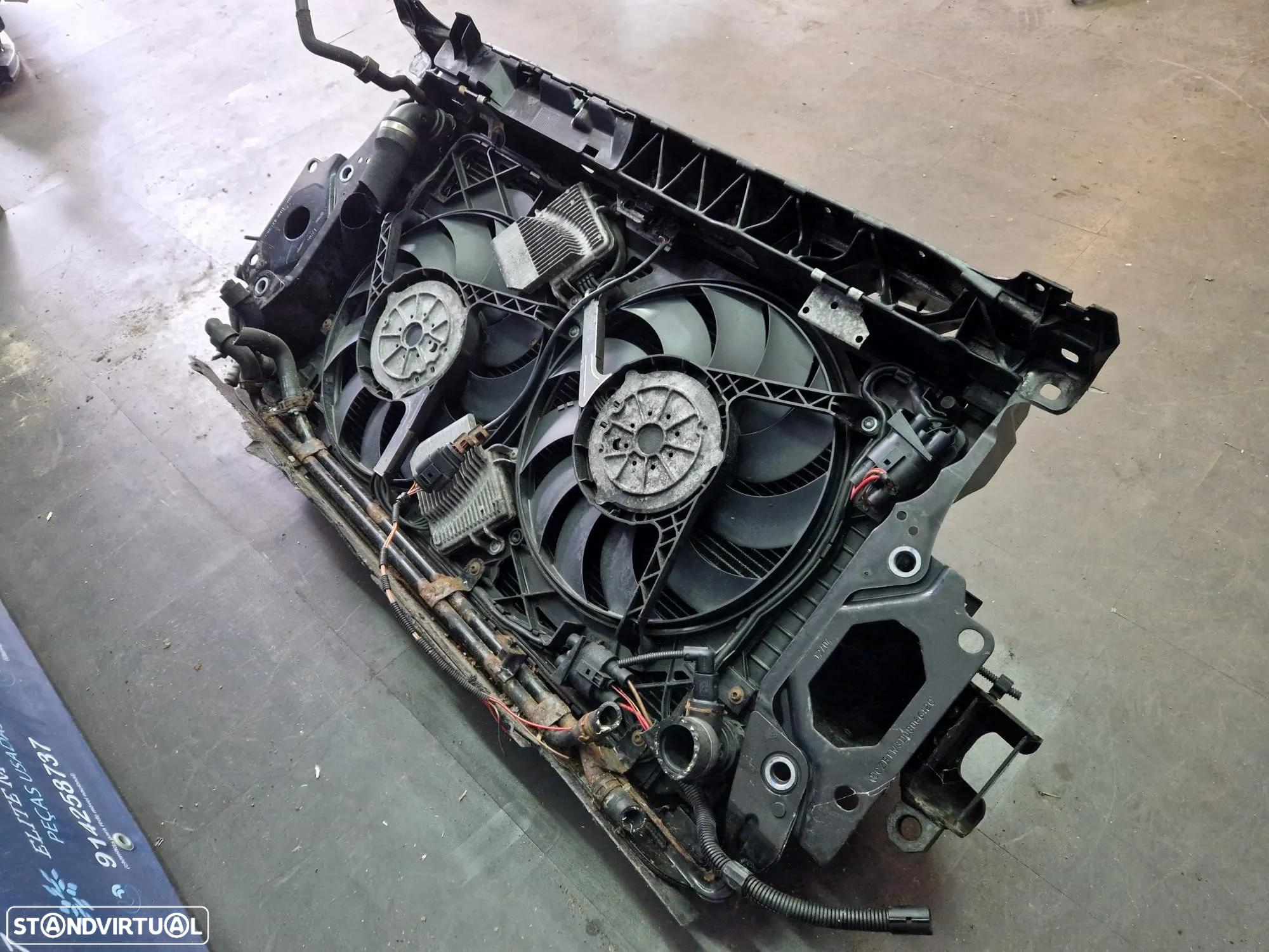 Frente de fibra usada VW PHAETON 3.0 TDI radiadores reforço ventiladores - 8