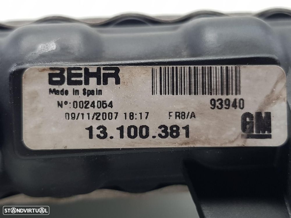 RADIADOR AGUA OPEL COMBO TOUR 2009 -13100381 - 1