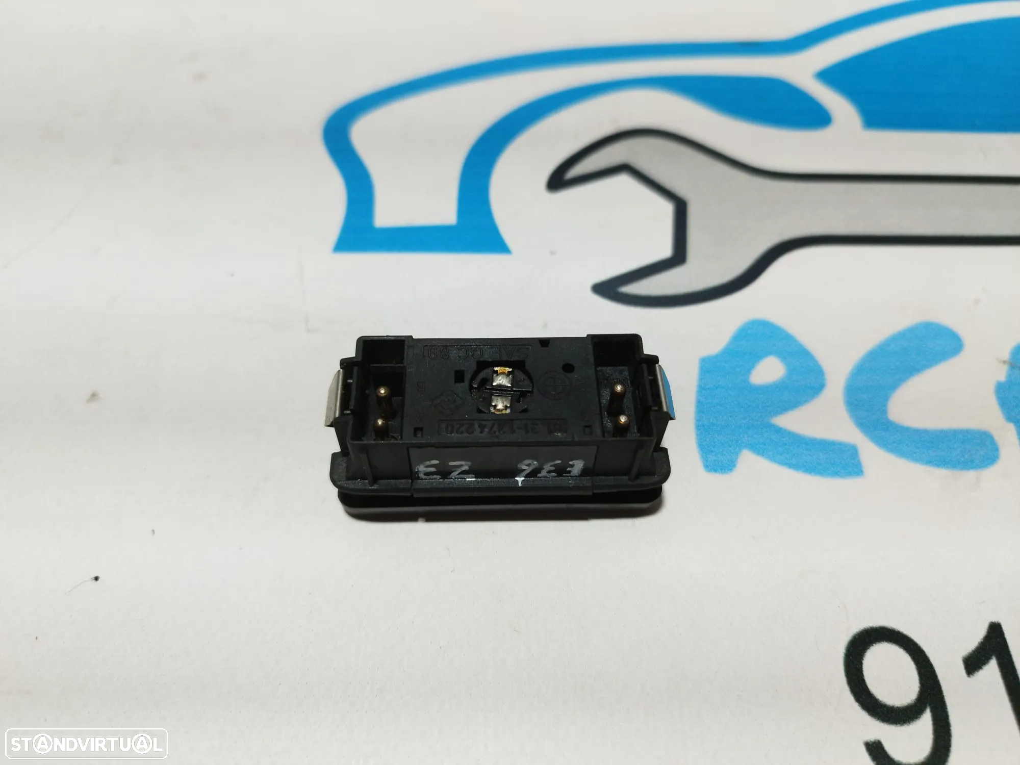 INTERRUPTOR SWITCH COMANDO COMUTADOR BOTÃO LUZ LUZES EMERGENCIA 4 QUATRO PISCAS PISCA  61311374220  BMW  Z3 - 2