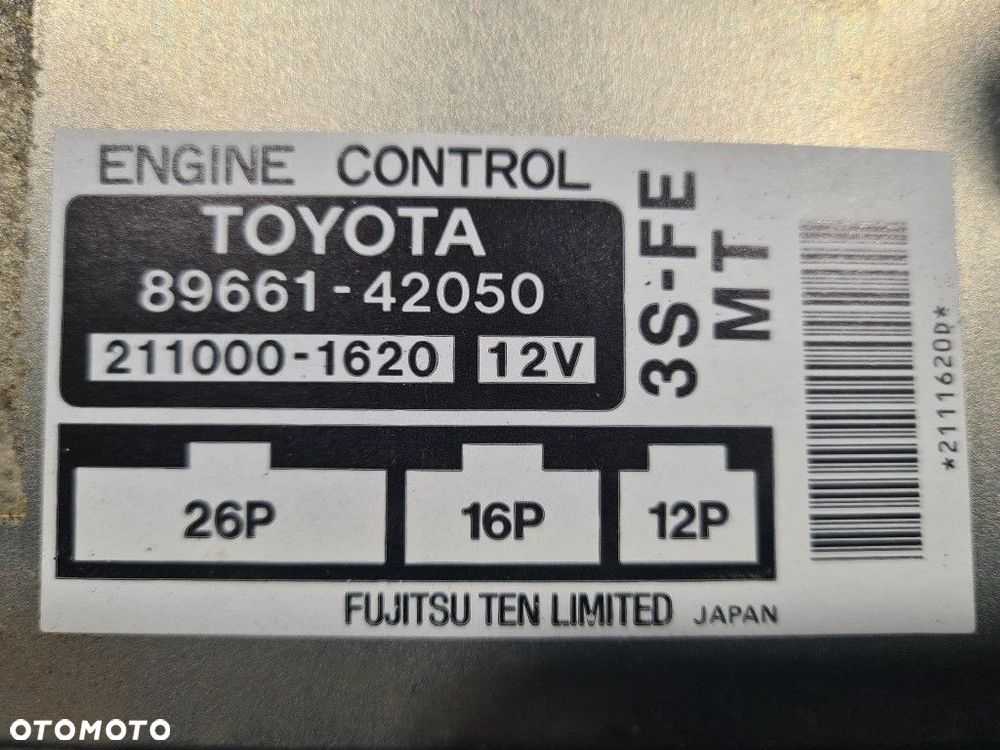 TOYOTA RAV4 I 2.0B STEROWNIK SILNIKA 89661-42050 3S-FE - 6