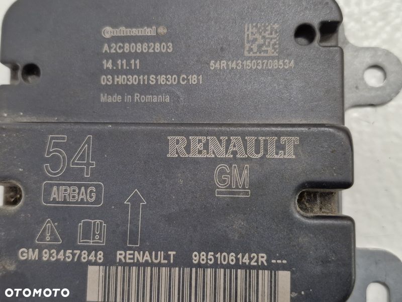 RENAULT TRAFIC III 3 VIVARO B MODUŁ STEROWNIK PODUSZEK POWIETRZNYCH AIRBAG - 3