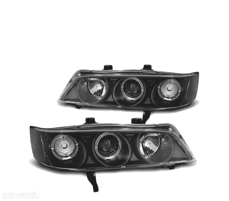 FARÓIS ANGEL EYES PARA HONDA ACCORD 94-97 EUA BLACK PRETO - 2