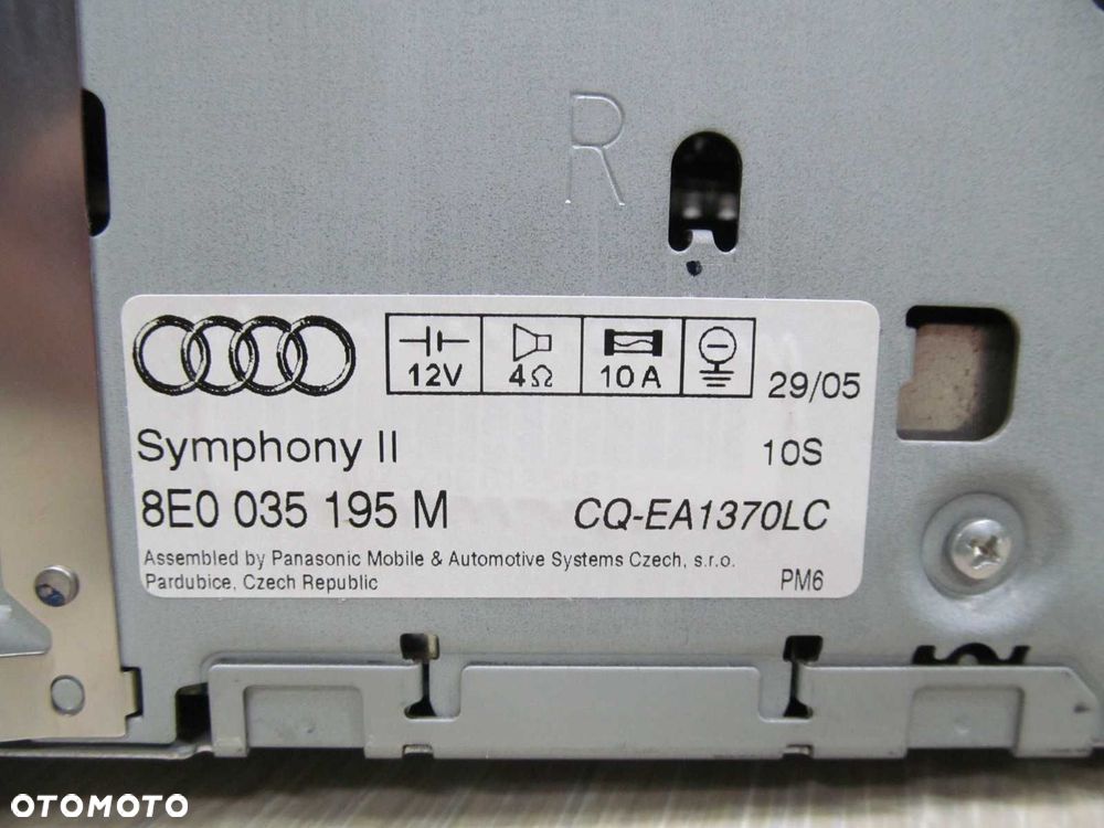 AUDI A6 C5 LIFT SYMPHONY II RADIO CD 2 DIN 8E0035195M FABRYCZNE - 11