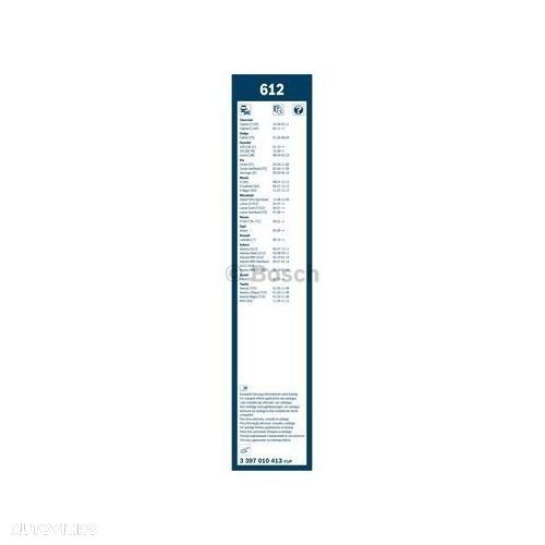 Set lamele stergator 600+400mm/24+16in Chevrolet, Dodge, Hyundai, Kia, Mazda, Mitsubishi, Nissan, Opel, Renault, Subaru, Suzuki, Toyota; fata, stanga + dreapta, standard, adaptor U, Bosch twin - 3