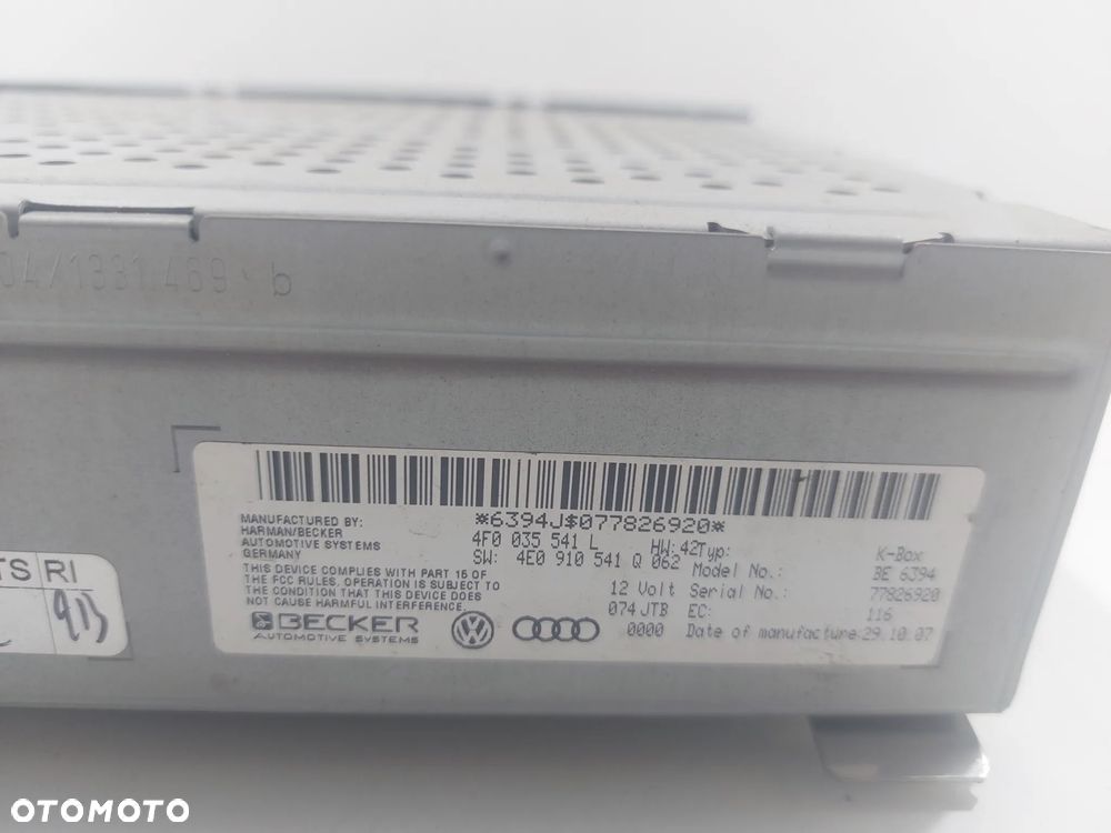 MODUL STEROWNIK RADIA TUNER AUDI A6 C6 A4 B8 4F0035541L SLASK WYSYLKA VAT - 2