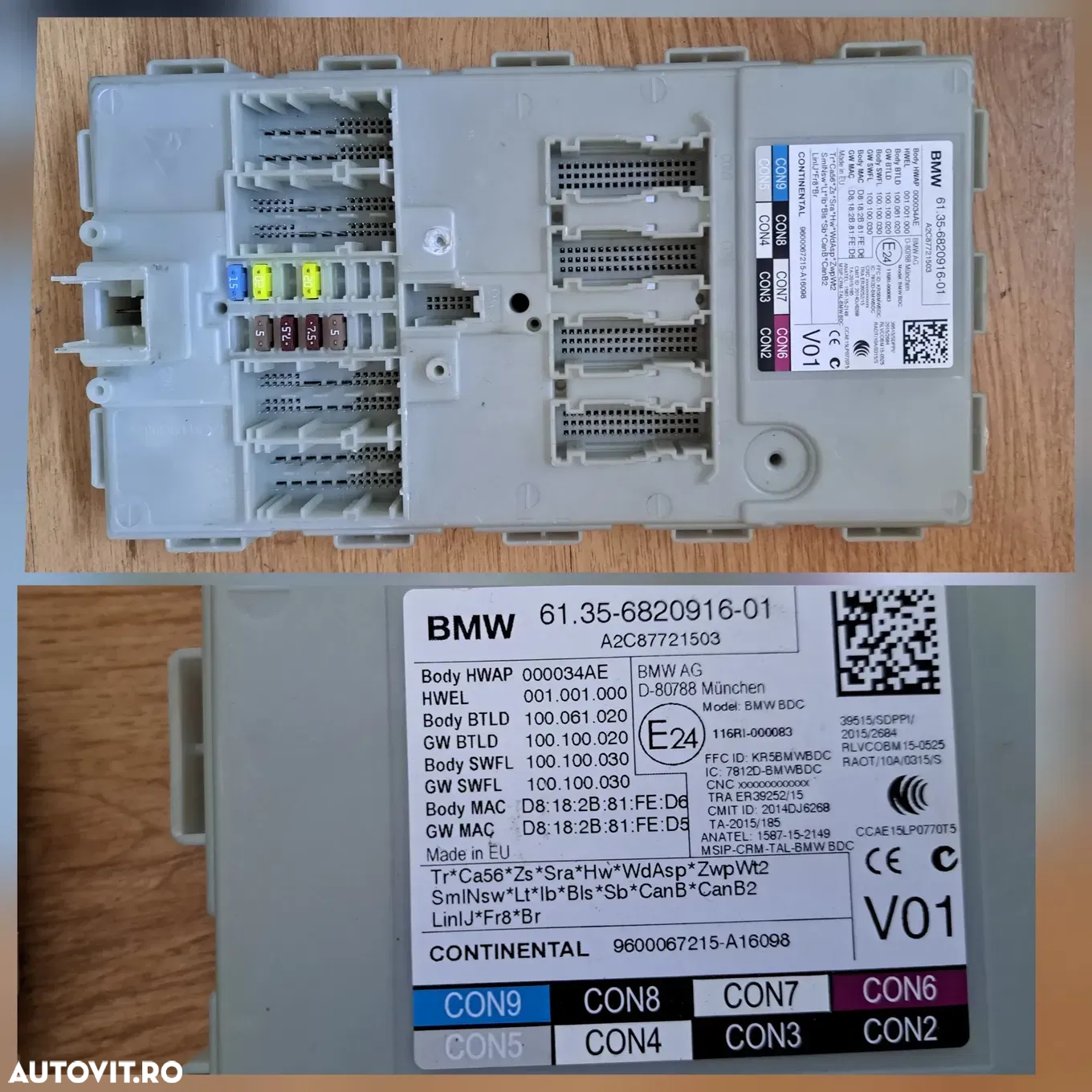 Calculator modul ECU confort FEM body control module BCM ecu controller touch Modul active steering butoane comanda ESP sport Eco-pro pdc consola centrala bmw G11 G12 F20 F21 F22 F30 F80 - 7