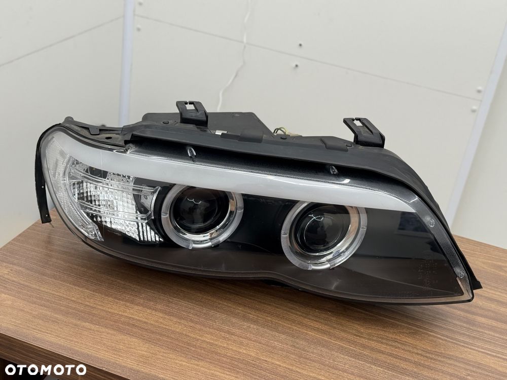 Lampy przód przednie x5 e53 lift ringi led Jak Nowe xenon - 5