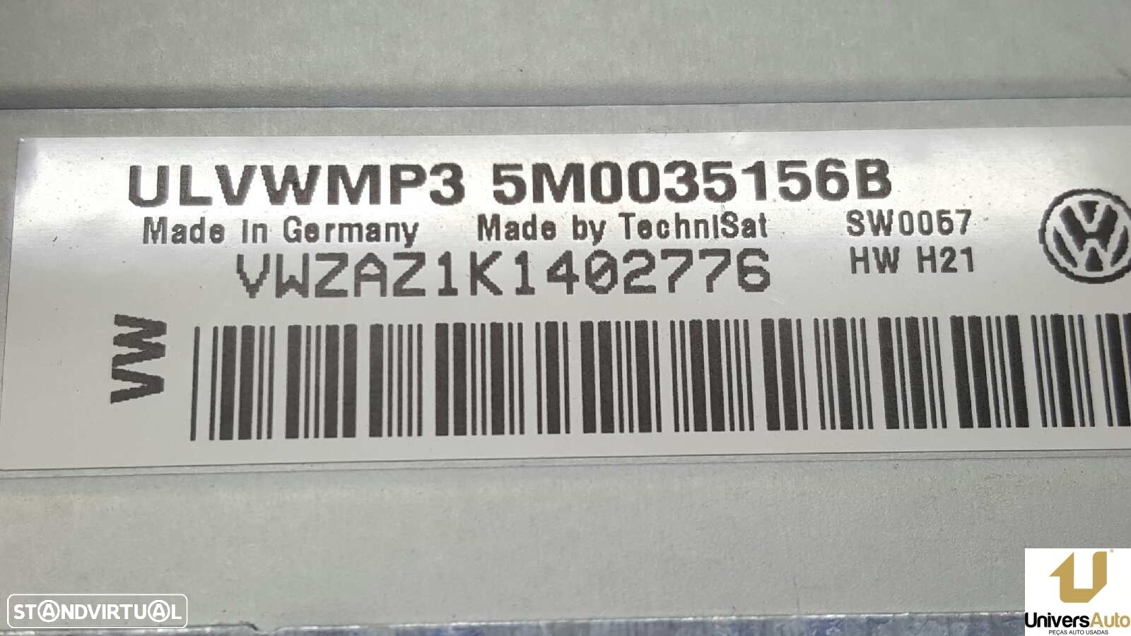 SISTEMA AUDIO / RADIO CD VOLKSWAGEN POLO (6R1) ADVANCE - 2