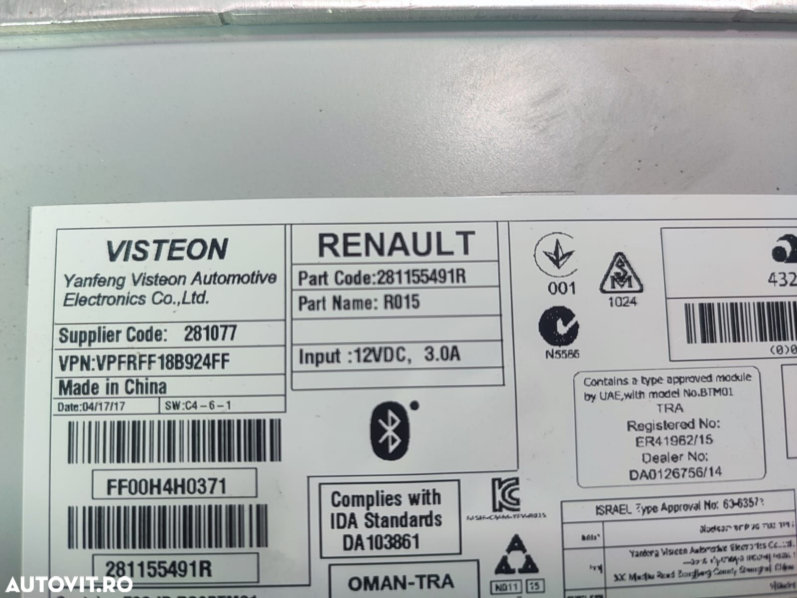 Modul unitate radio 281155491r Renault Megane 4 [2016 - 2020] - 3