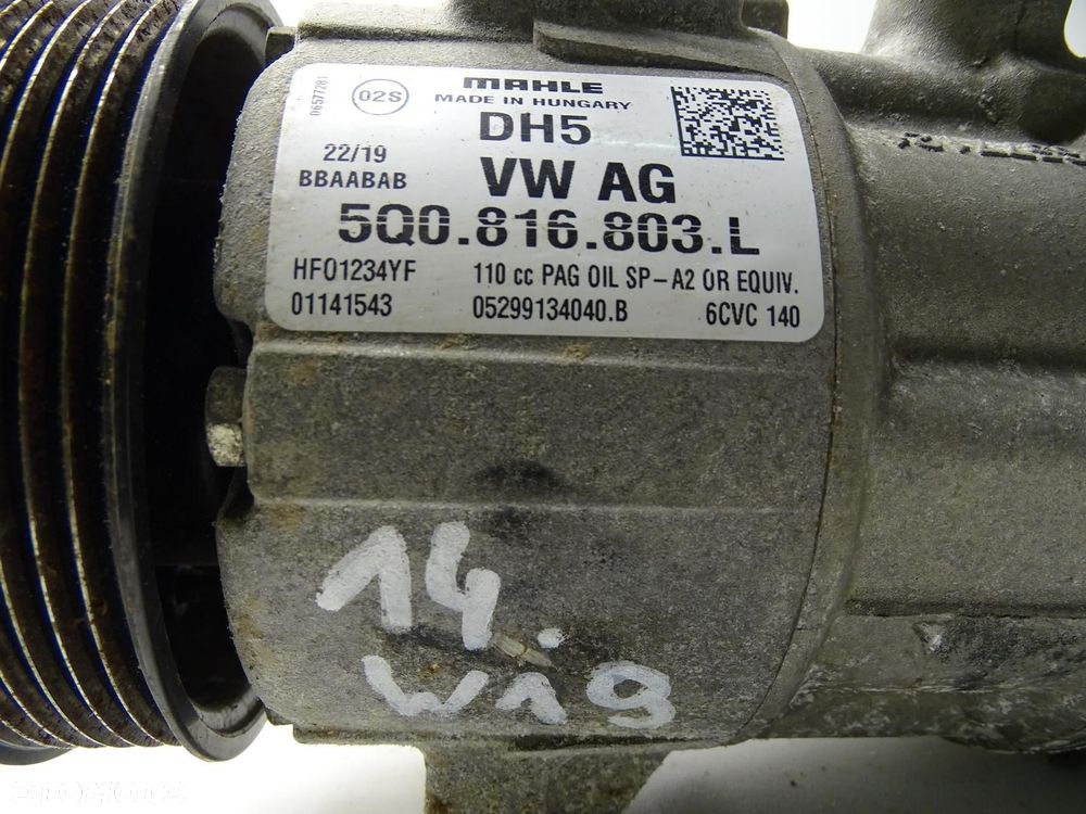 SPRĘŻARKA KOMPRESOR KLIMATYZACJI 5Q0816803L SKODA OCTAVIA III LIFT 1.5 TSI - 6
