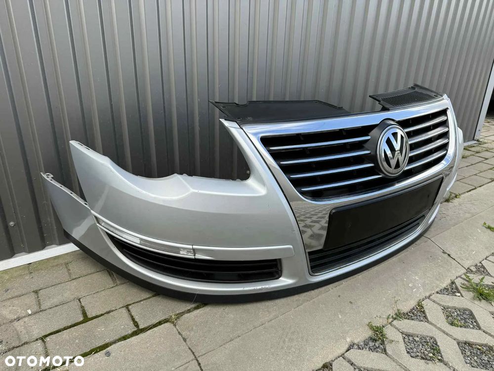 Vw Passat B6 Zderzak Przód Przedni Kompletny LA7W Grill 2005-2008r. Ładny - 6