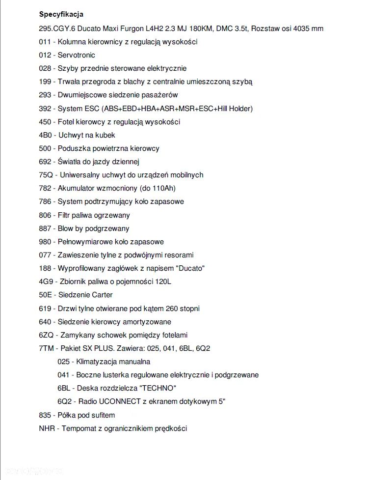 Fiat DUCATO 2.3 MultiJet MAXI 180 KM L4 H2 - 24