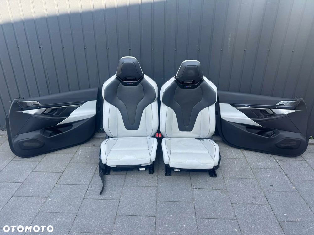 FOTELE TAPICERKA BMW M5 G90 SKÓRA MERYNOS SILVERSTONE CZARNY ELEKTRYCZNE - 1