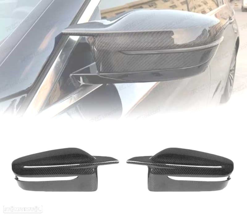 CAPAS DE ESPELHOS RETROVISORES​ PARA BMW G14 G15 G16 G20 G22 G23 G30 G11 G12 CARBONO ​ - 1