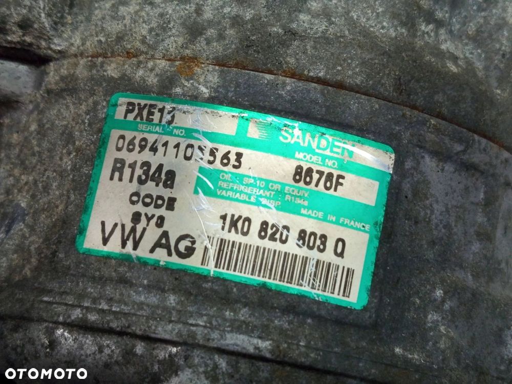 SPRĘŻARKA KLIMATYZACJI VW TOURAN I 1T PASSAT B6 B7 GOLF V 2.0TDI 1K0820803Q - 7