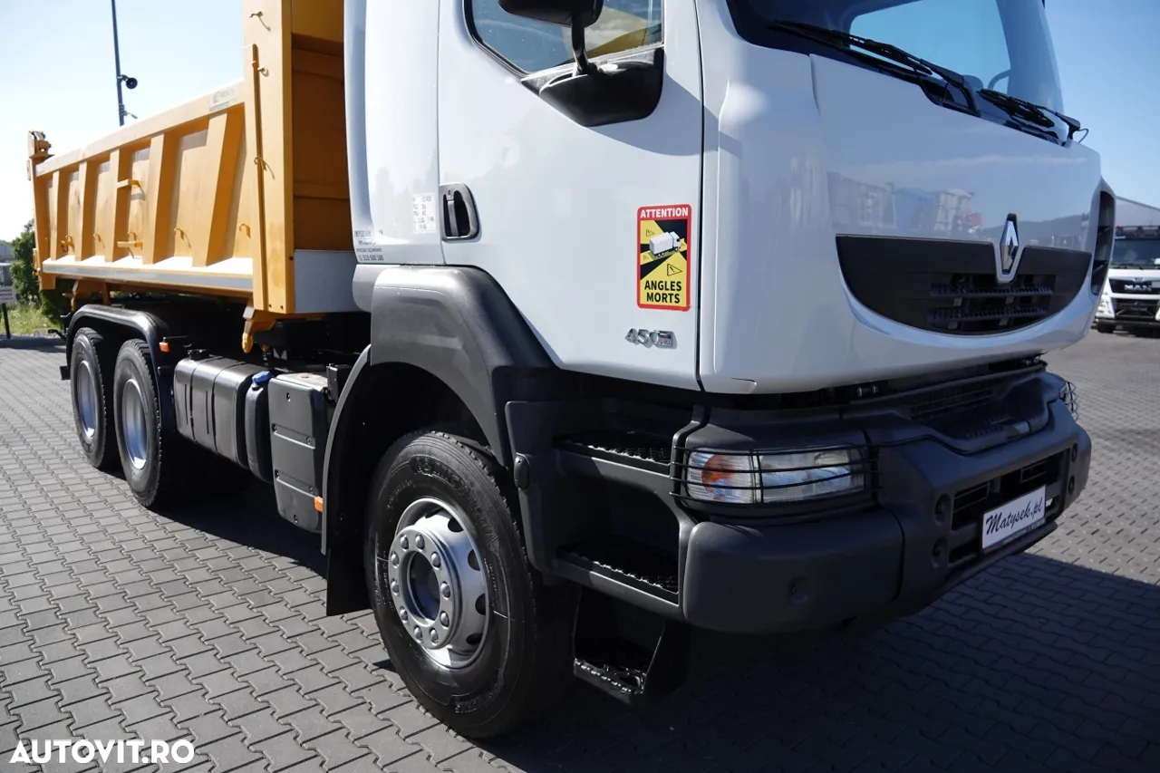 Renault KERAX 450 / 6x4 / BASCULATOR / HYDROBORTA / BORDMATIC / MANUAL / IMPORTAT - 16
