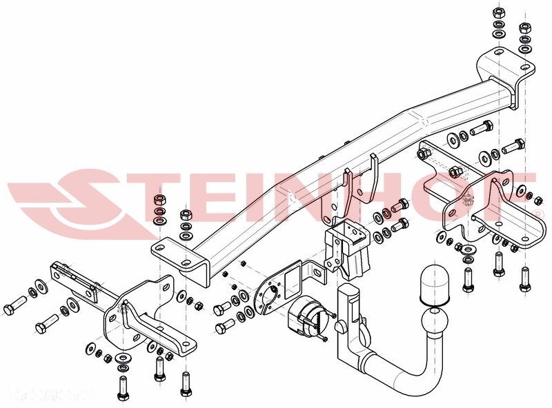 Wypinany hak holowniczy + Moduł 7 pin do Fiat Tipo Sedan od 2016 - 2