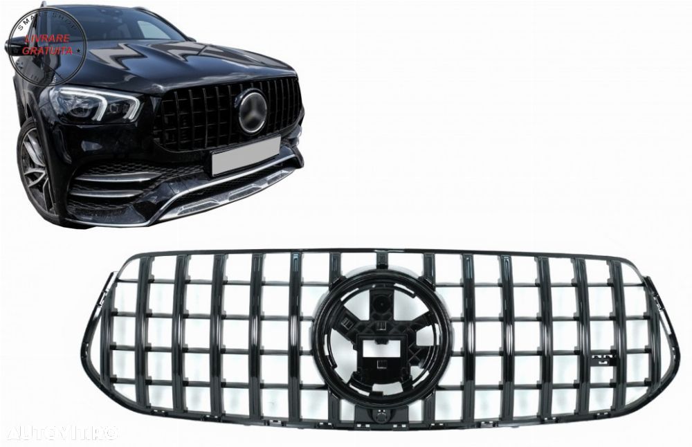 Grila Centrala Mercedes GLE SUV W167 V167 GLE Coupe C167 Sport Package (2019-06.20- livrare gratuita - 9