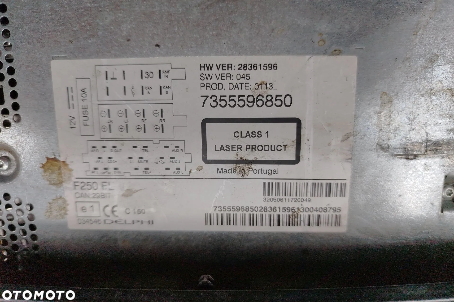 Fiat Ducato III Boxer Jumper II 11- RADiO radioodtwarzacz 7355596850 orginał, nie wylogowane GRA - 4