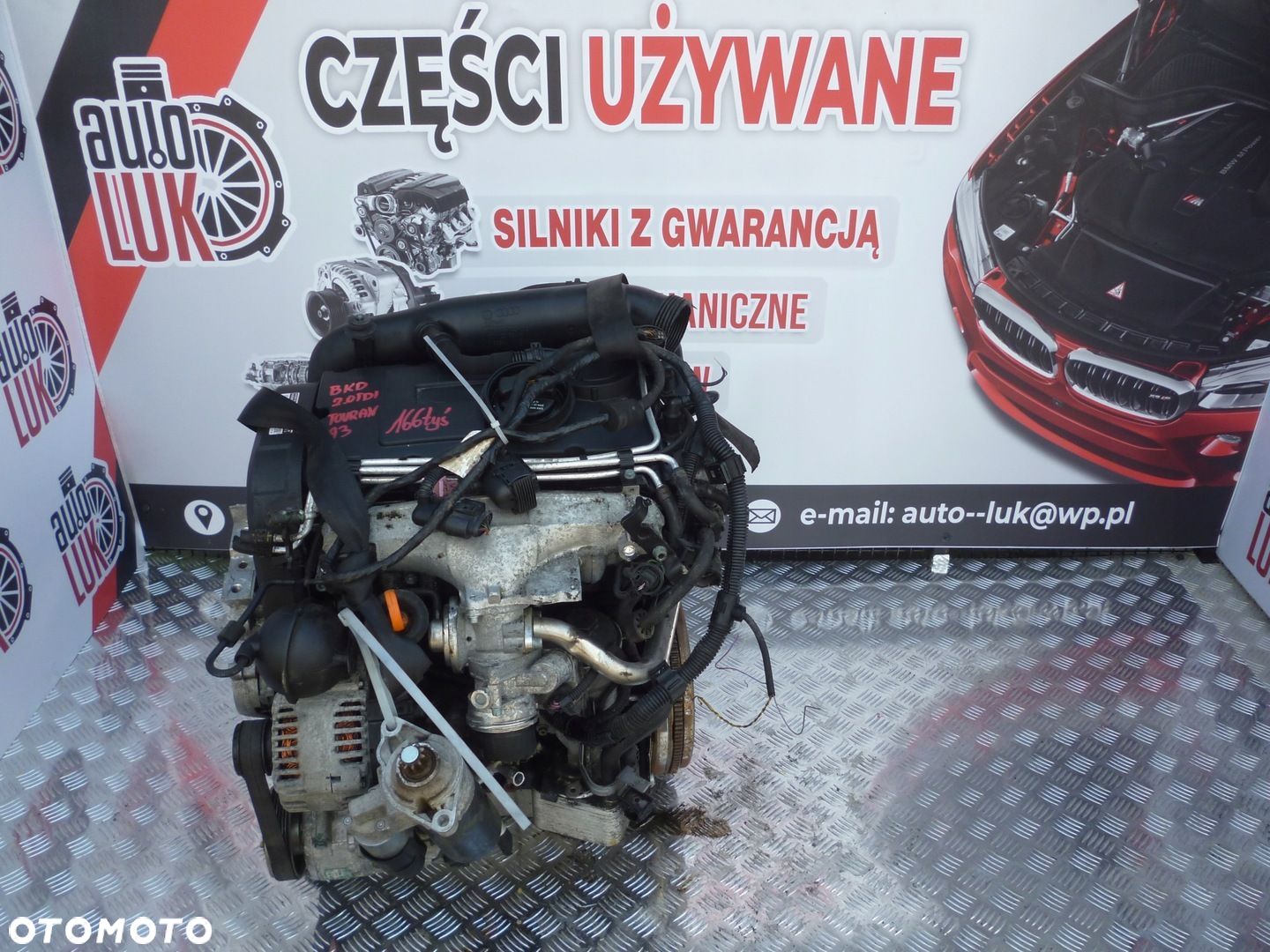 SILNIK VW TOURAN 2.0 TDI BKD 166 TYS  UKŁ WTRYSKOWY - 1