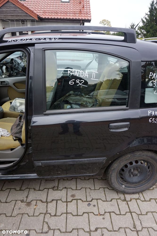 DRZWI TYLNE LEWE PANDA II 632  CZARNY FIAT 2003-2012 - 1