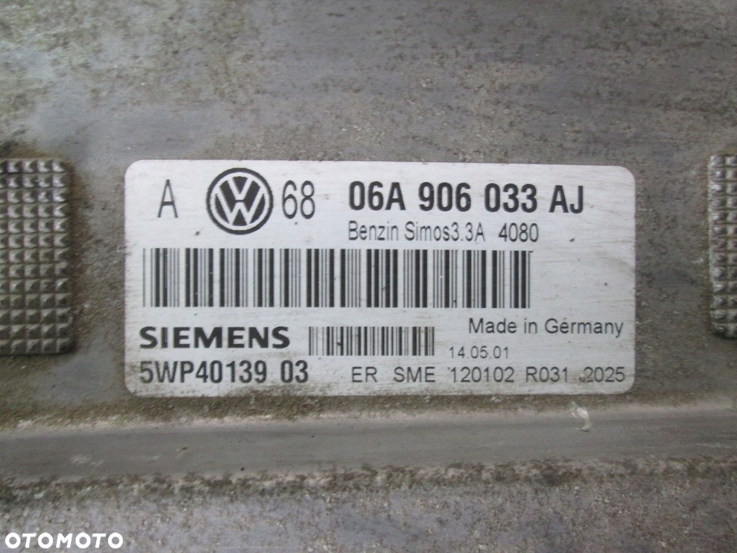 VW Golf 4 IV 01r 1.6 8V SR sterownik silnika ECU 06A 906 033 AJ - 4