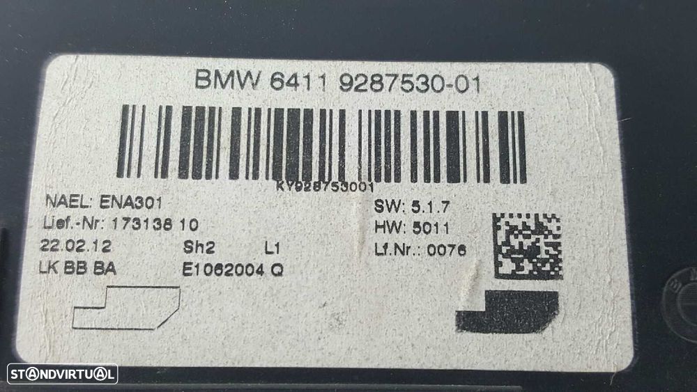 MÓDULO ELETRÓNICO BMW SERIE 1 LIM. (F20) 120D - 5