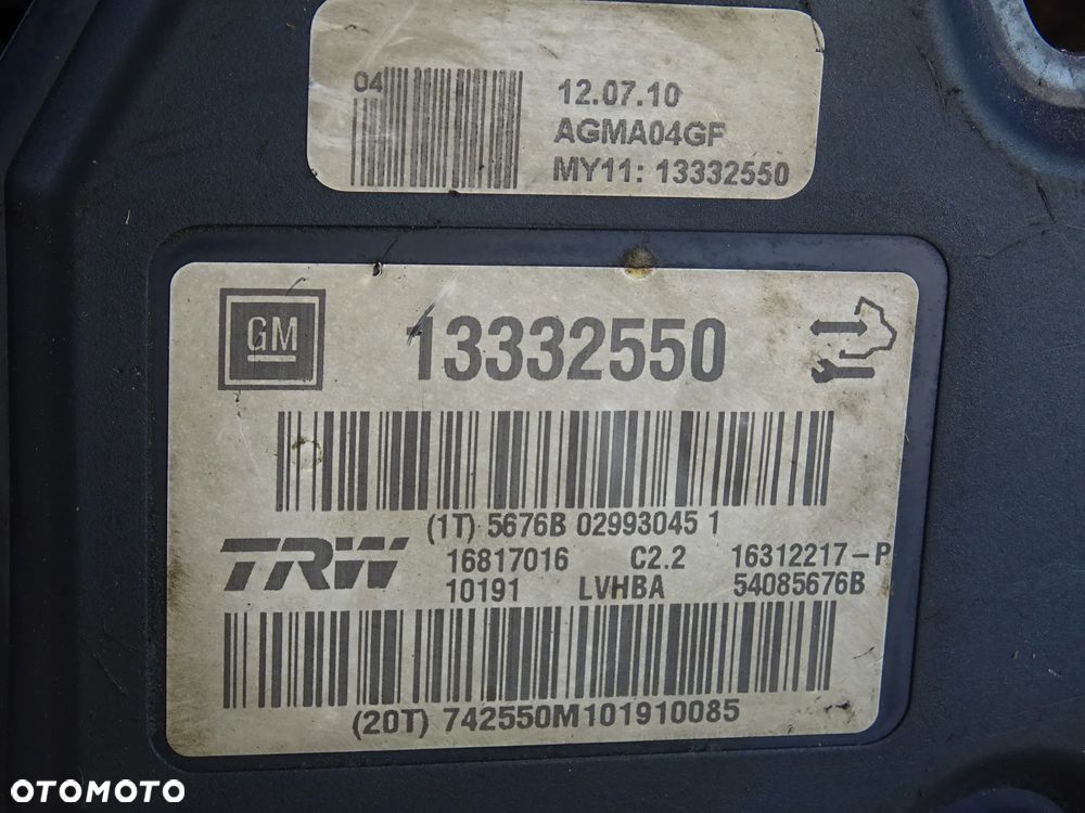 OPEL INSIGNIA A POMPA STEROWNIK ABS ESP TC pin carpass sps programowanie montaż - 18