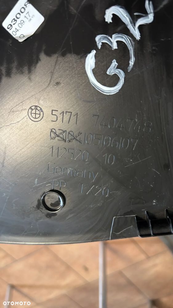 BMW 7404748 G32 OSŁONA WLOTU POWIETRZA PODSZYBIE - 2
