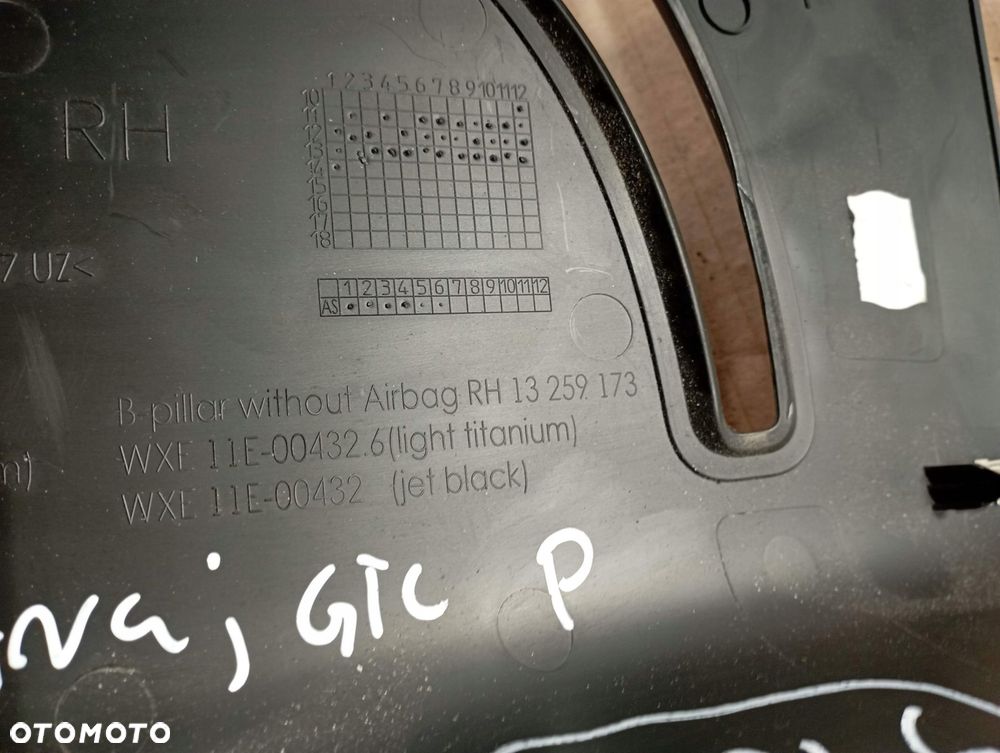 OPEL ASTRA J GTC OSŁONA SŁUPKA PRAWA 13259173 - 3
