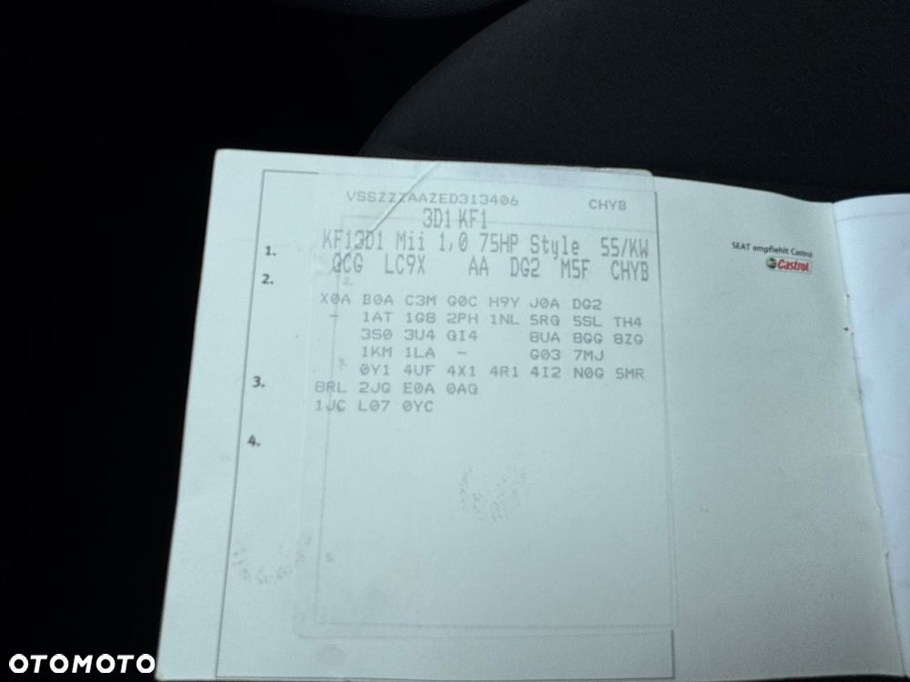 Seat Mii 1.0 (Ecomotive) Start & Stop Reference - 25