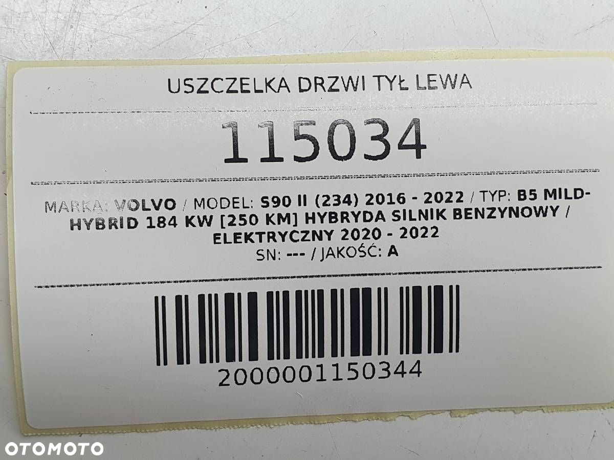 USZCZELKA DRZWI TYŁ TYLNA LEWA VOLVO S90 II - 5