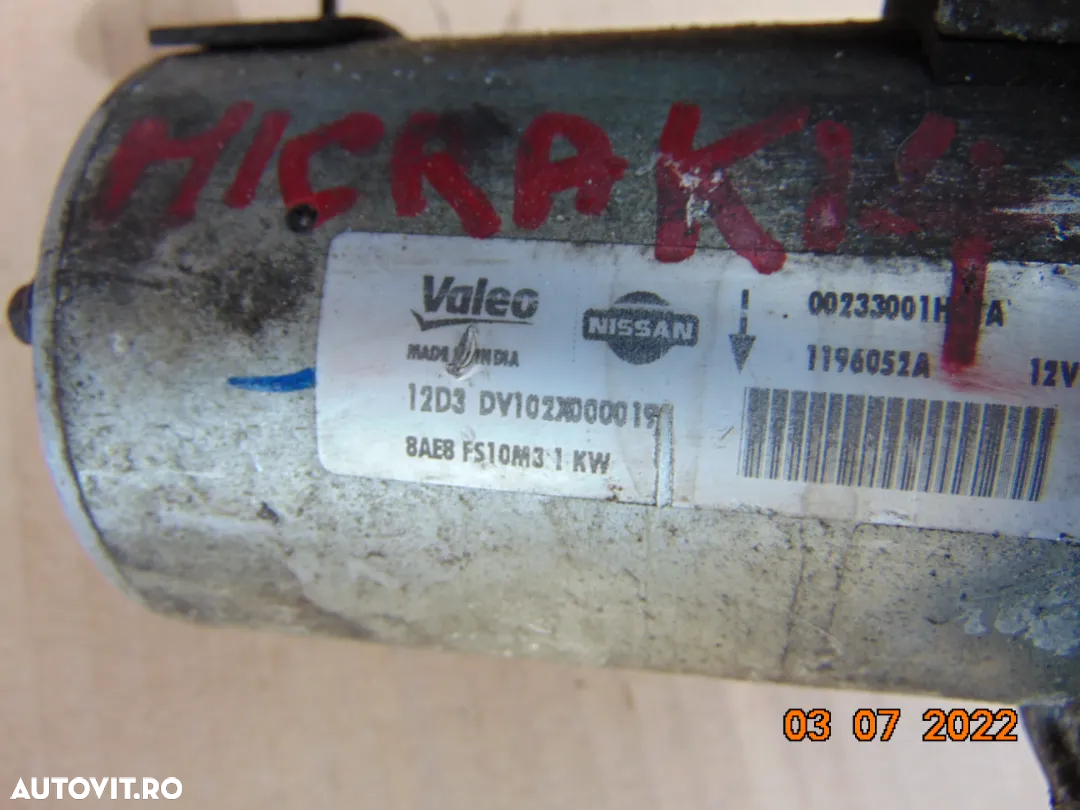 Electromotor Dacia 1.0 Logan MCV Sandero Dokker Renault twingo 1.0 clio 5 Nissan Micra 1.0 euro 6 1 - 3