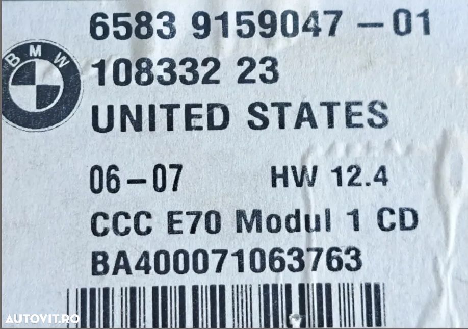 Media player unitate cd casetofon cd player magazie cd radio cd CCC BMW E70 E71 - 4