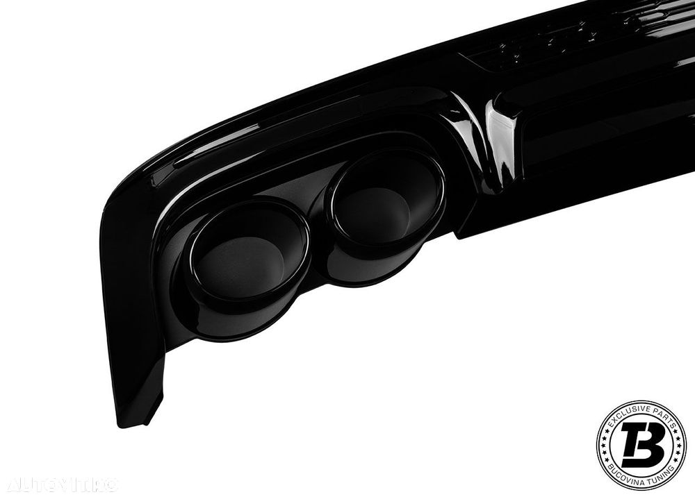 Difuzor Bara Spate cu Ornamente compatibil cu Audi A6 C8 S6 Design - 4
