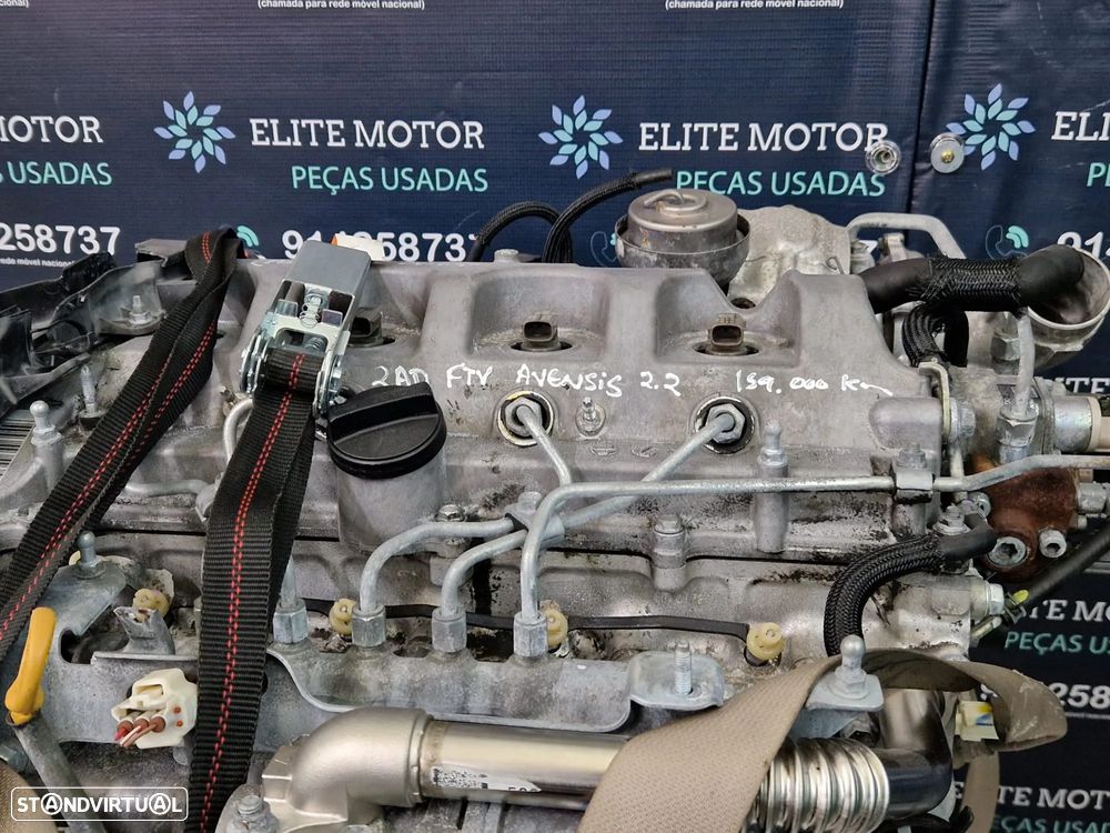 Motor usado 2AD-FTV TOYOTA AVENSIS 2.2 D 150CV T25 2AD DENSO COROLLA RAV4 - 7