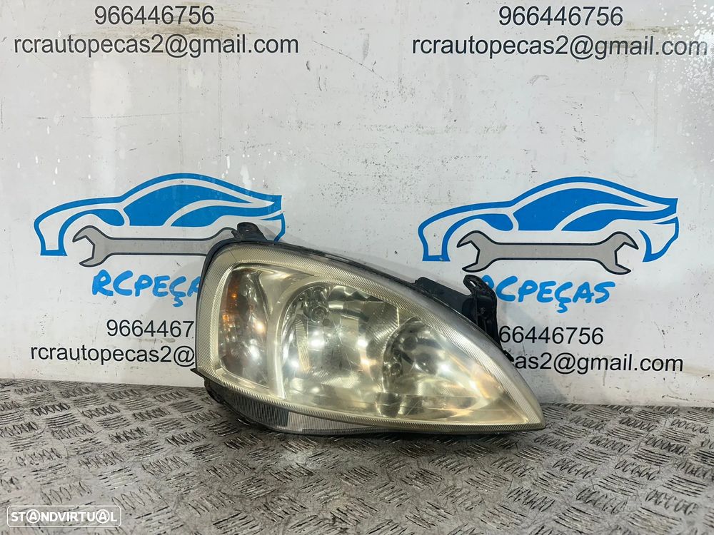 .Conjunto Oticas Farois Frente Frontal Esquerdo Direito Origina GM Opel Corsa Combo 13195926 13195925 2000 - 2011 - 9