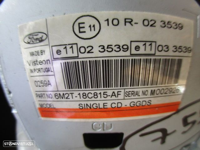 Radios 6M2T18C815AF FORD S MAX 2006 2.0TDCI 140CV 5P CINZA ORIGINAL SINGLE CD-GGDS - 5