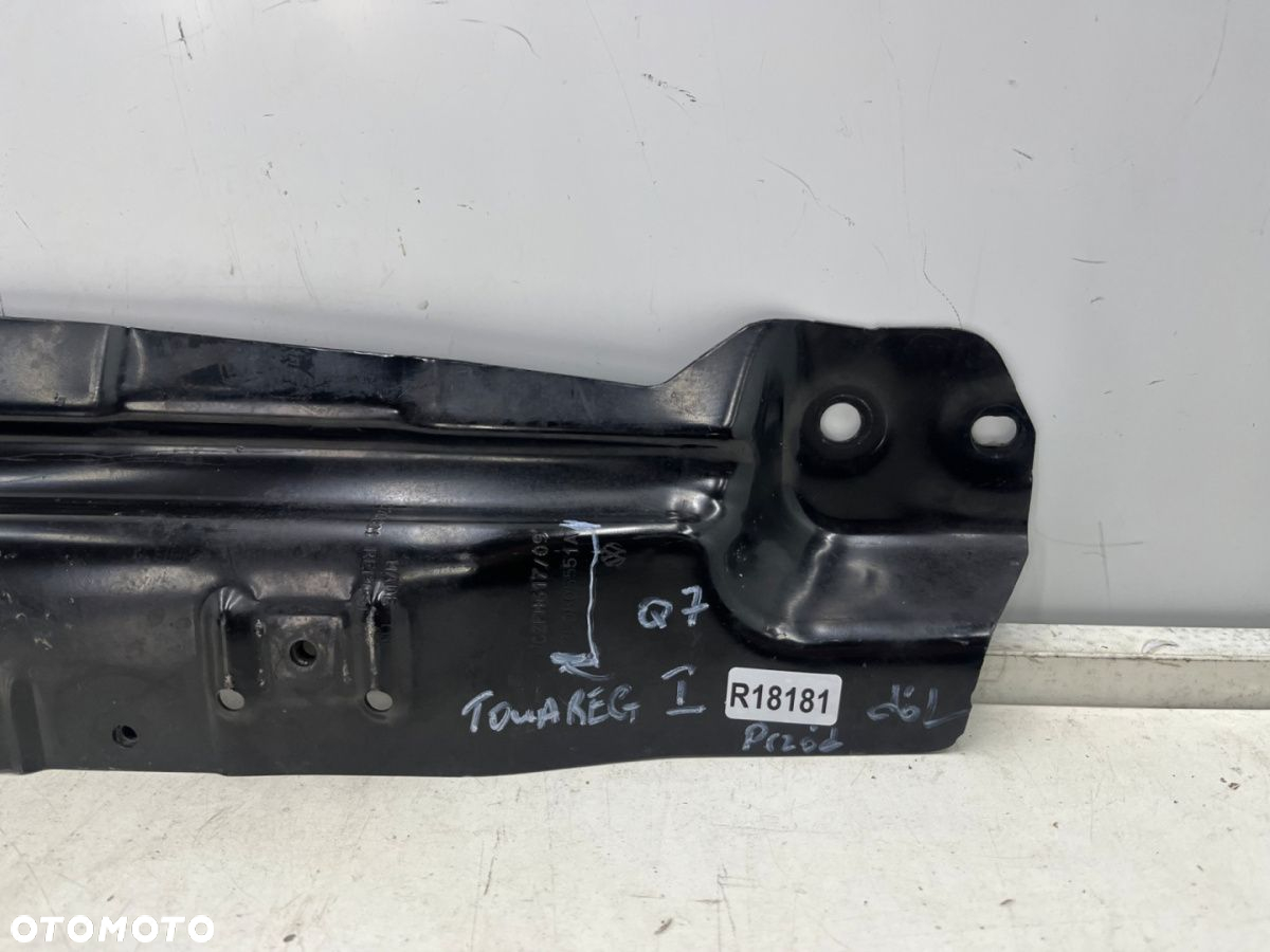 Belka zderzaka VW Touareg I 7L Audi Q7 4L 02-10r. przednie dolne wzmocnienie pod chłodnice przód - 7