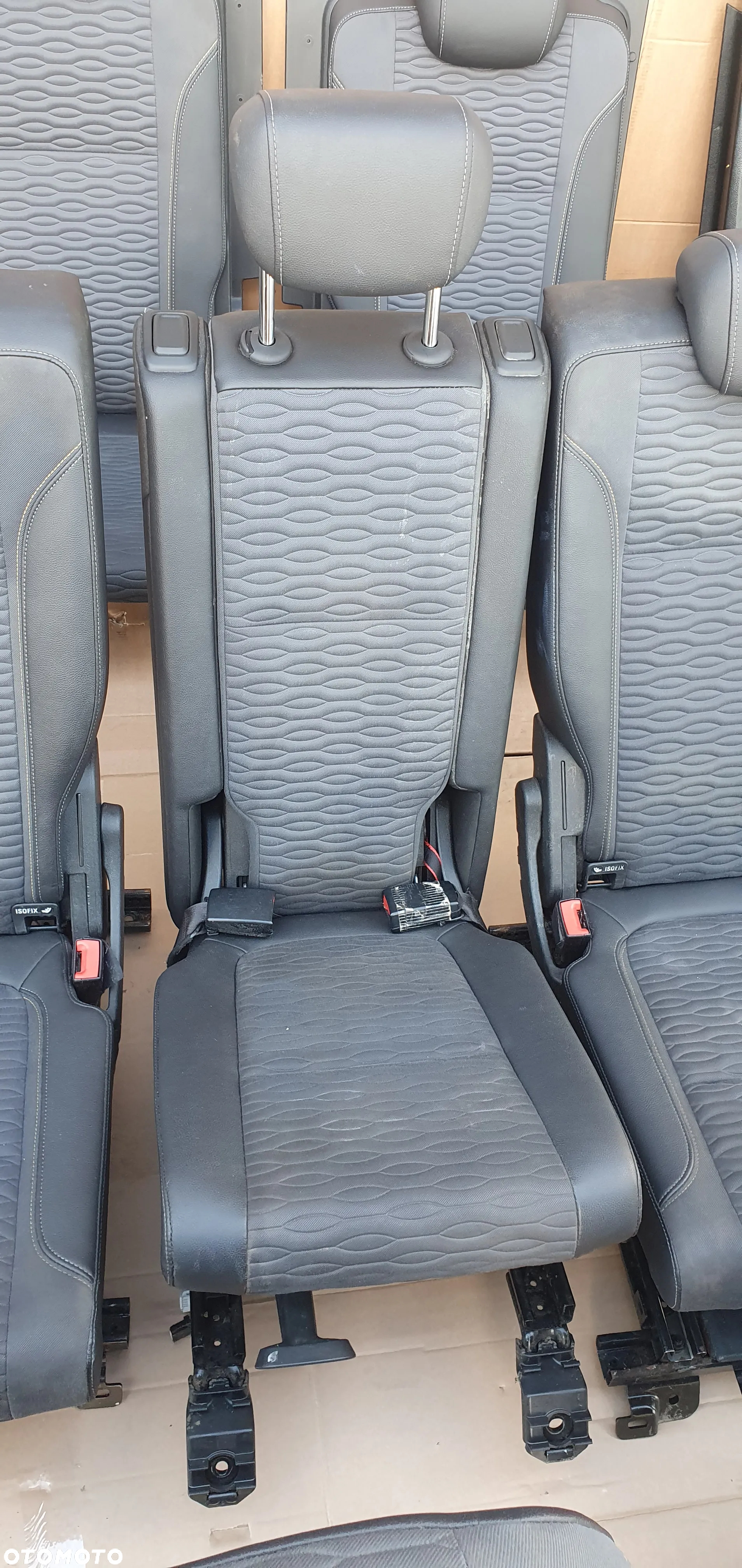 Fotele komplet kanapa pół skóra fotele boczki Opel Zafira C - 5