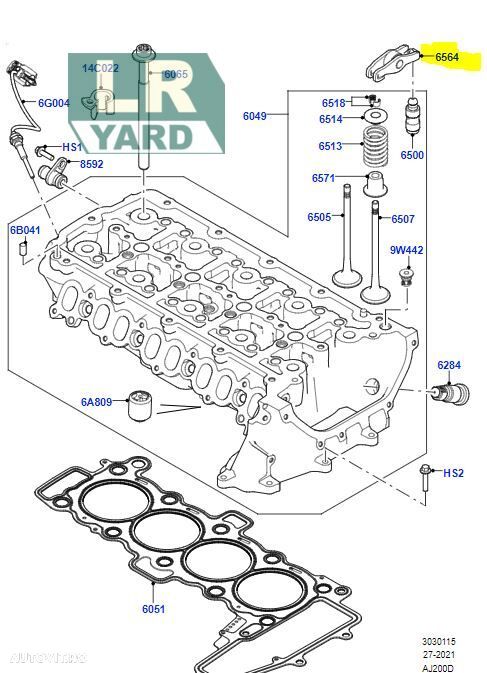 Culbutor motor 2.0 AJ200 Ingenium Range Rover Evoque / Range Rover Vogue / Range Rover Sport /Discovery Sport / Discovery 5 / Velar / Defender 2020 - 1