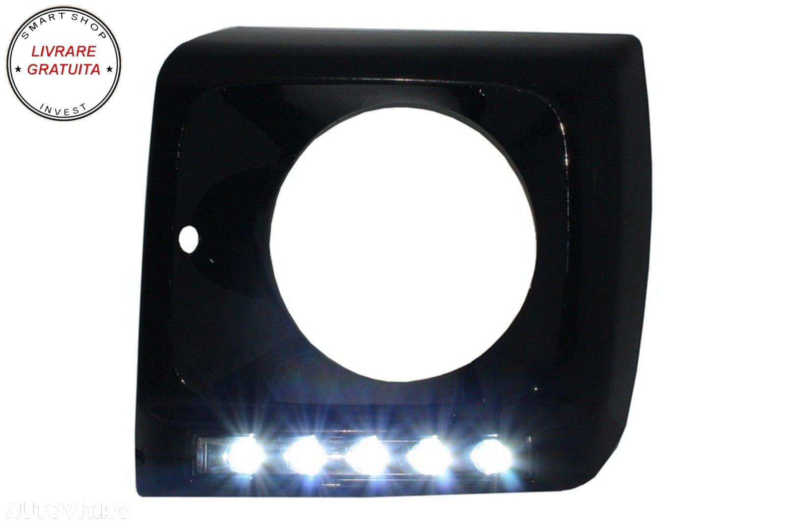 Bara Fata cu Carcasa faruri cu Lumini de zi dedicate LED DRL Negre Mercedes G-Clas- livrare gratuita - 11