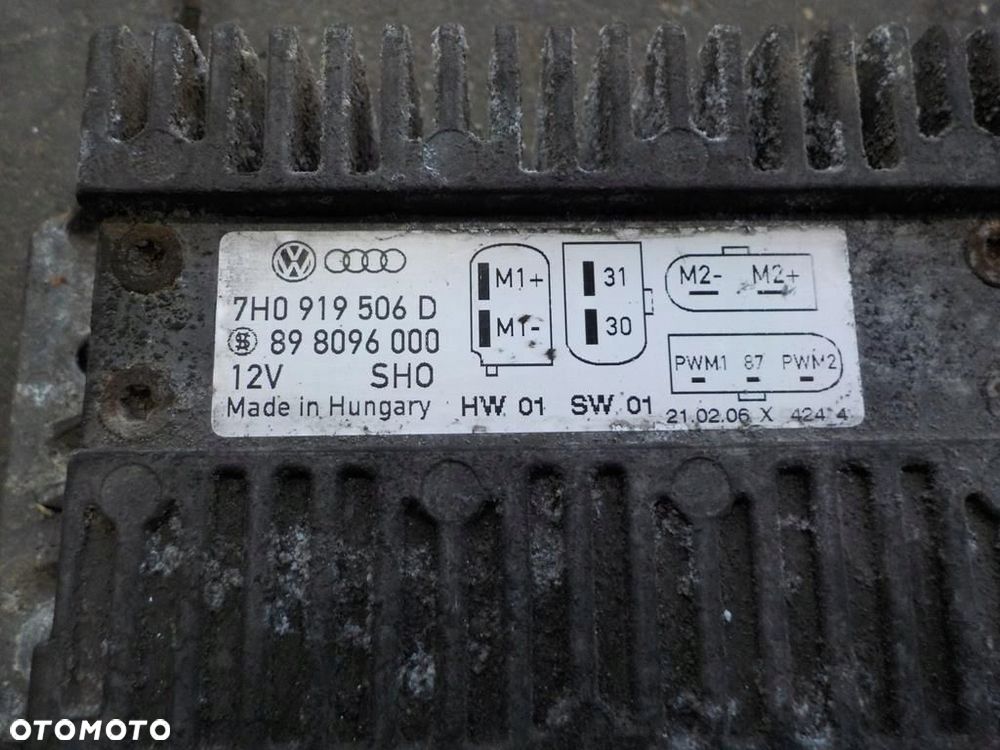 VW T5 MODUŁ STEROWNIK WENTYLATORÓW 7H0919506D KLIMA - 2