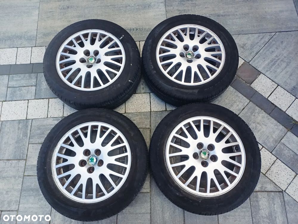 FELGI Z OPONAMI KOŁA ALUMINIOWE SKODA OCTAVIA I R16 5X100 ET42 57,1 mm OPONY FORMULA R16 205/55 LATO NR14 - 1